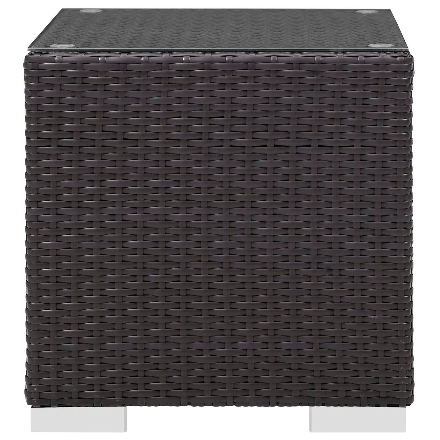Sienna Outdoor Patio Side Table in Espresso