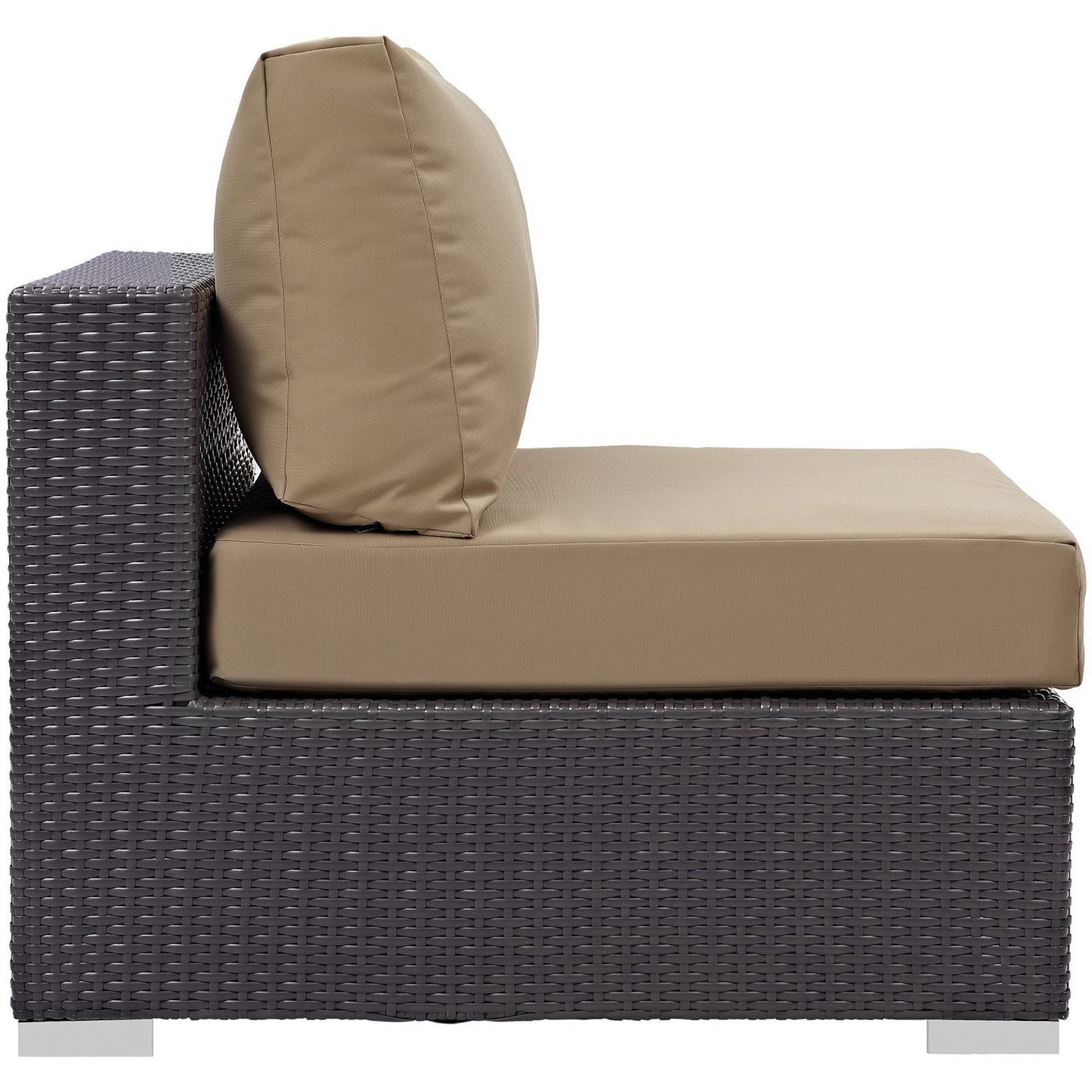 Sienna 10 Piece Outdoor Patio Sectional Set in Espresso Mocha