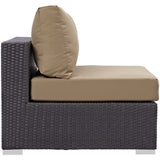 Sienna 10 Piece Outdoor Patio Sectional Set in Espresso Mocha