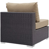 Sienna 10 Piece Outdoor Patio Sectional Set in Espresso Mocha