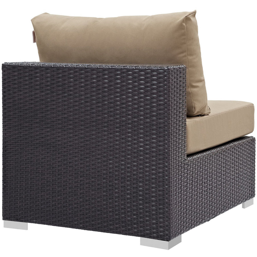 Sienna 10 Piece Outdoor Patio Sectional Set in Espresso Mocha