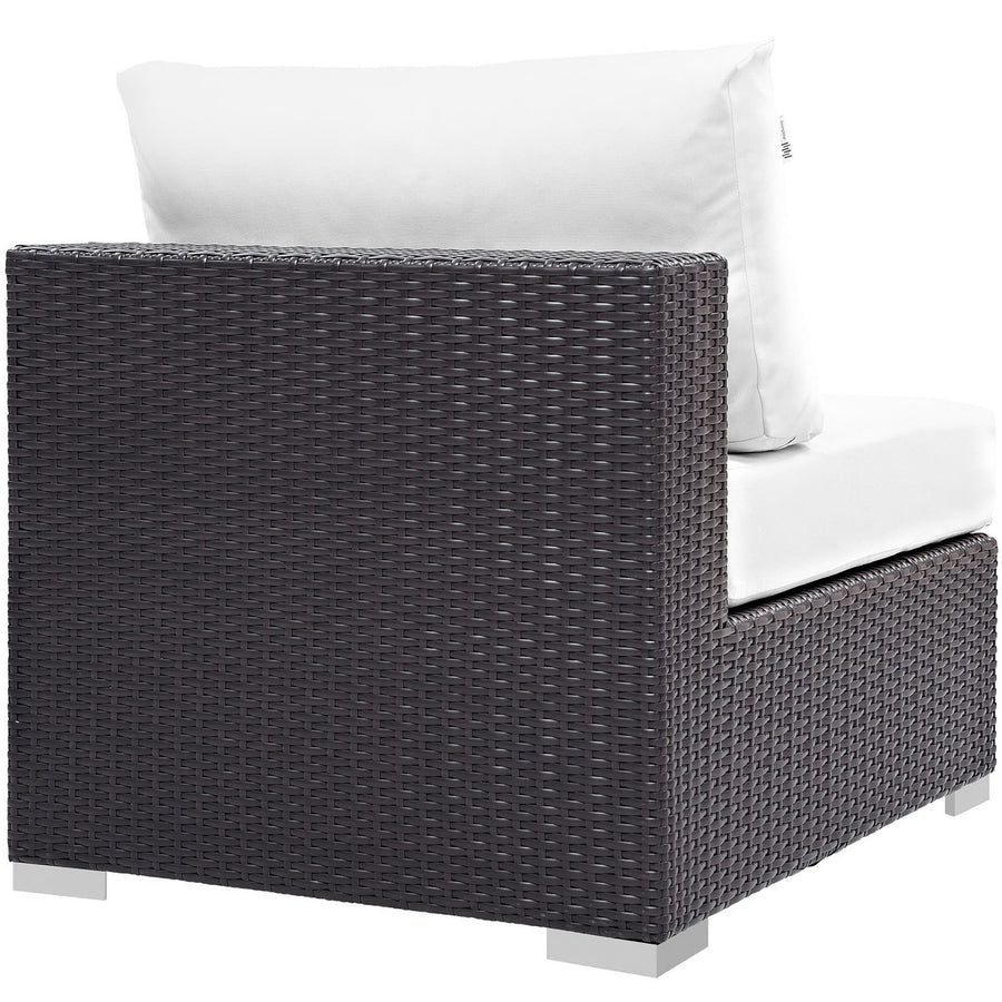 Sienna Outdoor Patio Armless in Espresso White