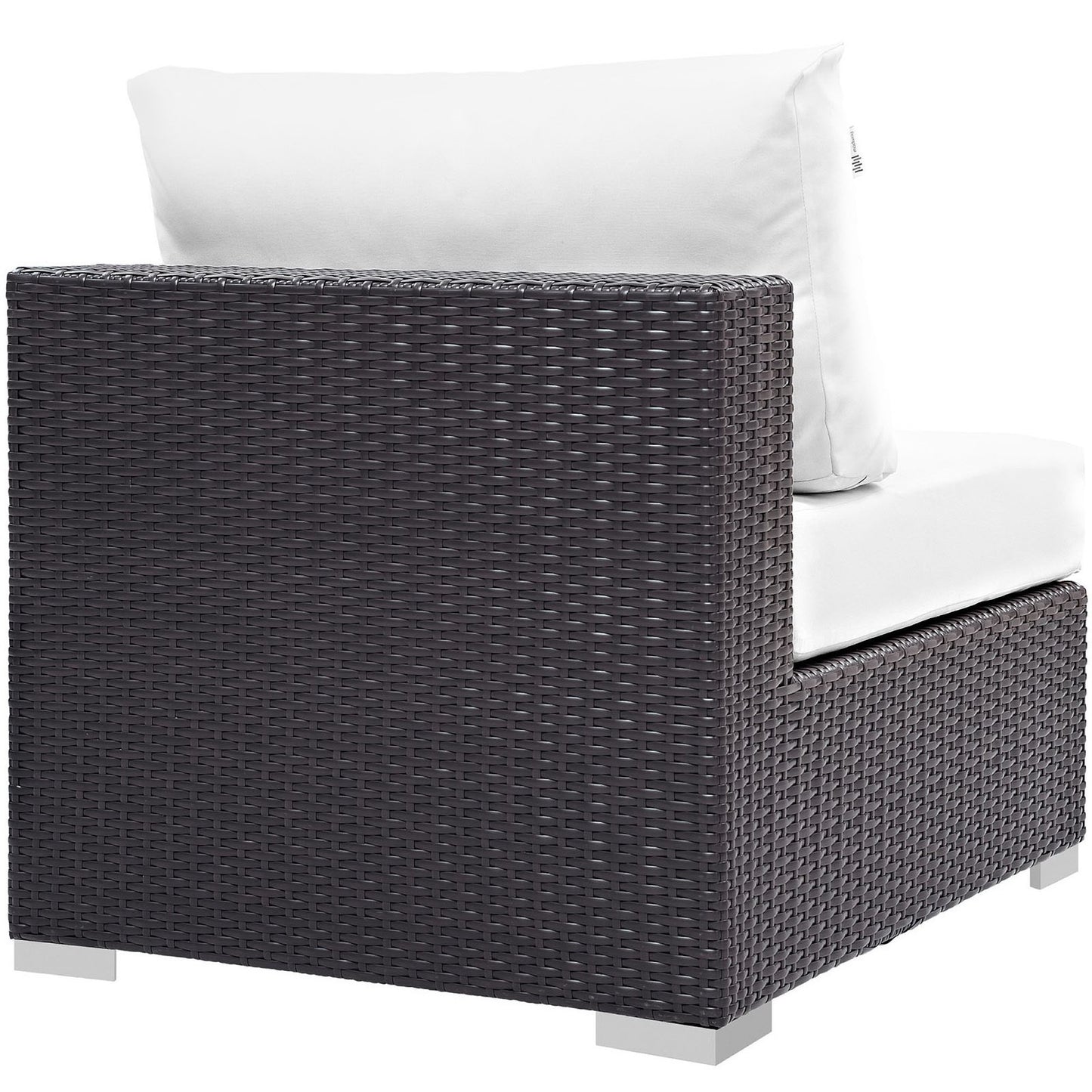 Sienna 10 Piece Outdoor Patio Sectional Set in Espresso White