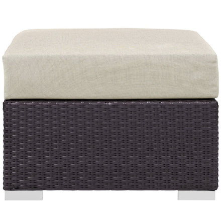 Convene 5 Piece Outdoor Patio Sectional Set in Espresso Beige