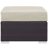 Sienna 5 Piece Outdoor Patio Sectional Set in Espresso Beige