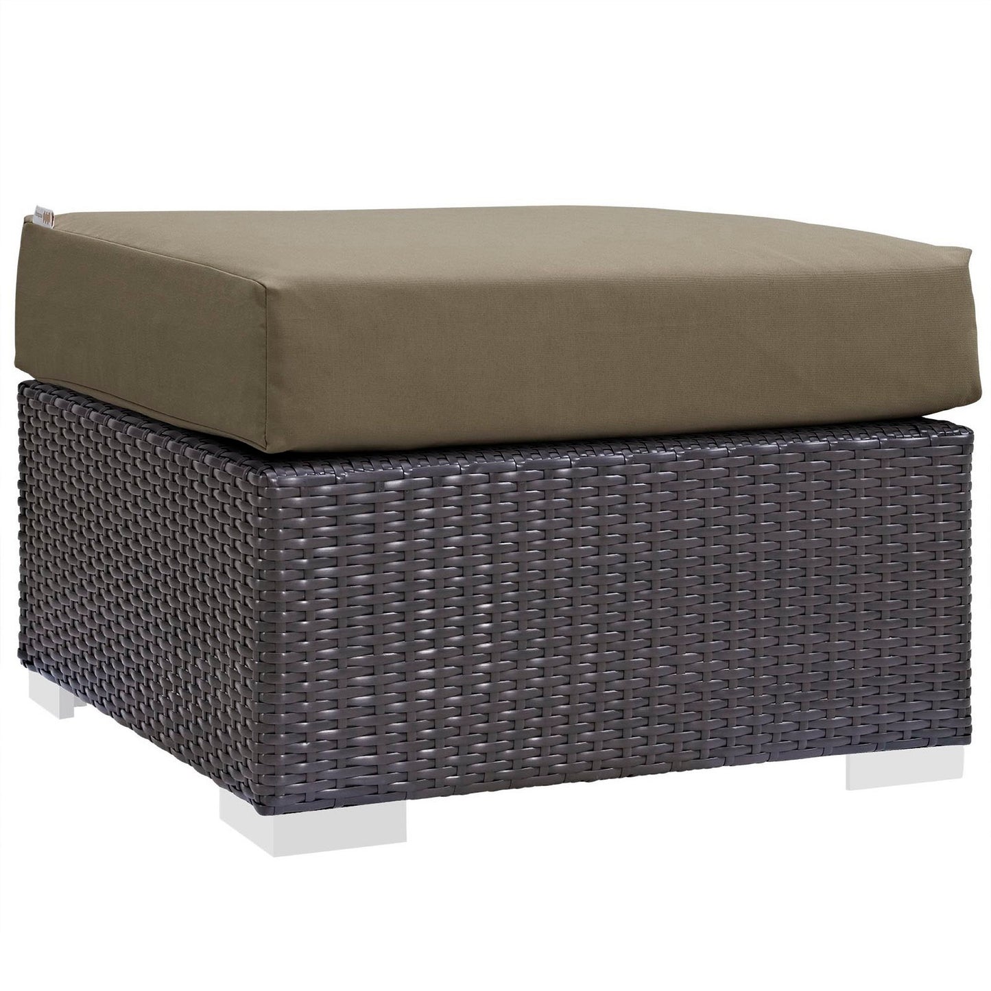 Sienna 5 Piece Outdoor Patio Sectional Set in Espresso Mocha