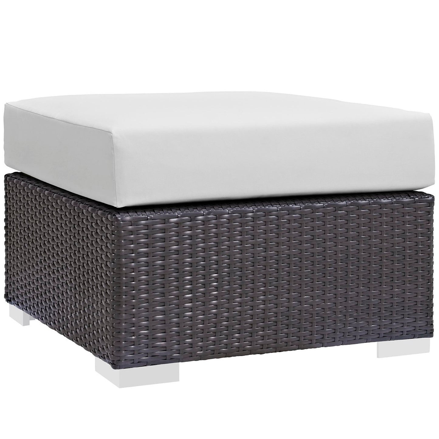 Sienna 10 Piece Outdoor Patio Sectional Set in Espresso White