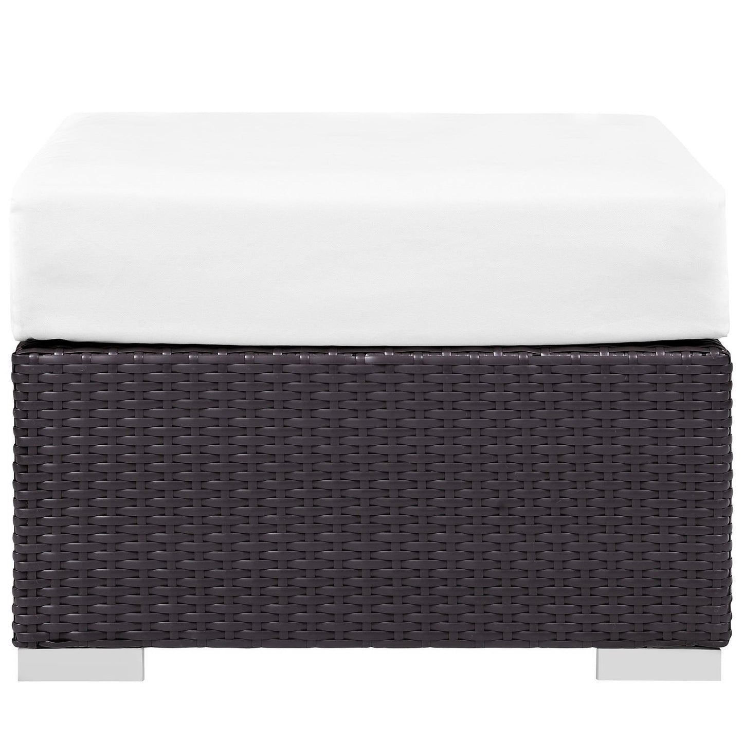 Sienna 10 Piece Outdoor Patio Sectional Set in Espresso White