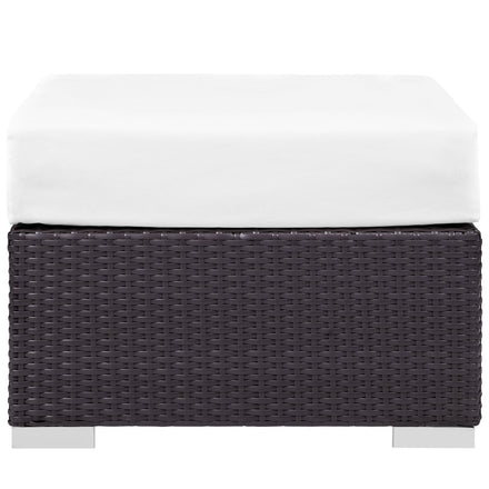 Convene 10 Piece Outdoor Patio Sectional Set in Espresso White