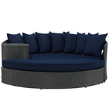 Pewter Outdoor Patio Sunbrella® Daybed in Canvas Navy