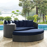 Pewter Outdoor Patio Sunbrella® Daybed in Canvas Navy