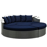 Pewter Outdoor Patio Sunbrella® Daybed in Canvas Navy