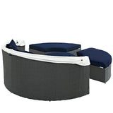 Pewter Outdoor Patio Sunbrella® Daybed in Canvas Navy