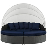 Pewter Outdoor Patio Sunbrella® Daybed in Canvas Navy