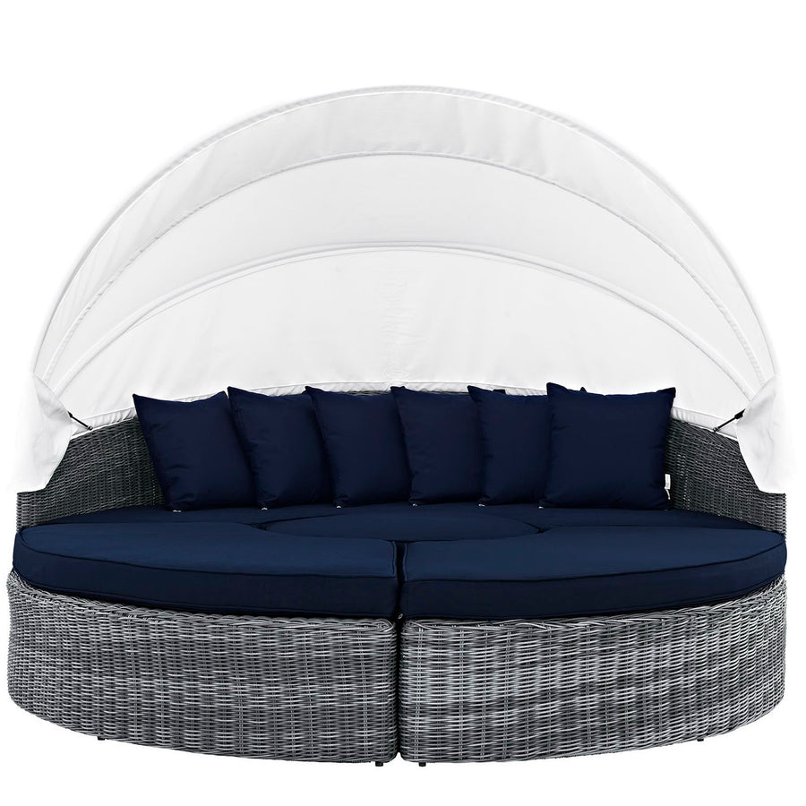 Field Canopy Outdoor Patio Sunbrella® Daybed in Canvas Navy