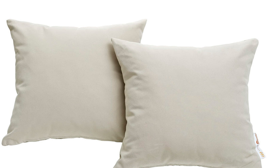 Field 2 Piece Outdoor Patio Sunbrella® Pillow Set in Beige