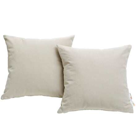 Summon 2 Piece Outdoor Patio Sunbrella® Pillow Set in Beige