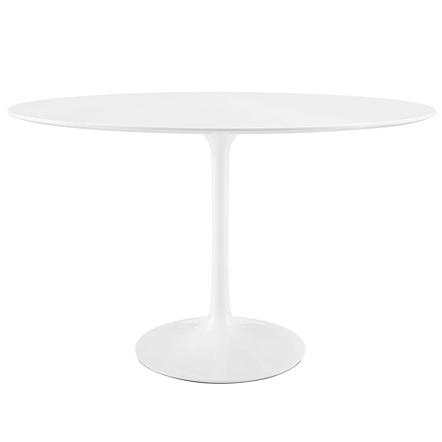 Lumen 48" Oval Wood Dining Table in White