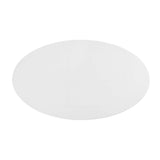 Lumen 48" Oval Wood Dining Table in White