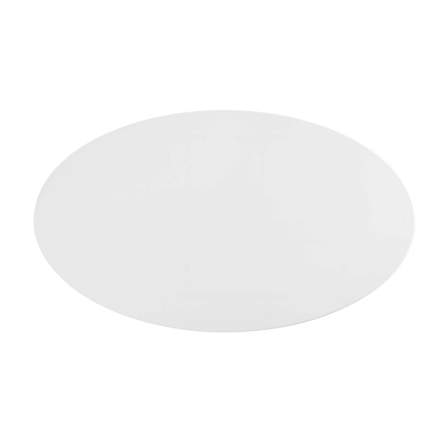 Lumen 48" Oval Wood Dining Table in White