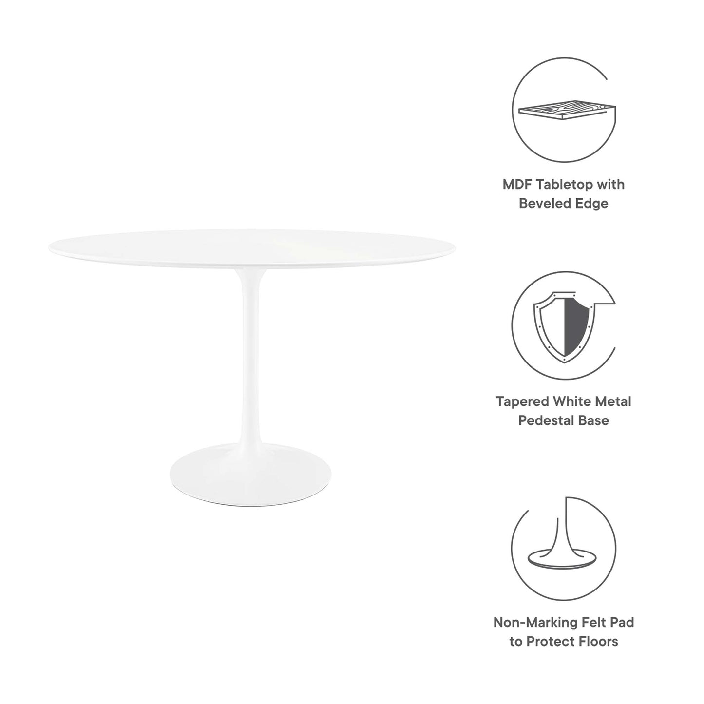 Lippa 48" Oval Wood Dining Table by Furniture For America