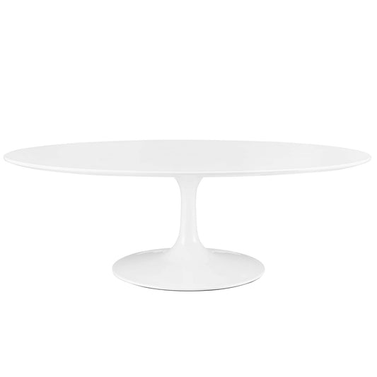 Lippa 48" Oval-Shaped Wood Coffee Table by Furniture For America