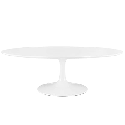 Lippa 48" Oval-Shaped Wood Coffee Table by Furniture For America