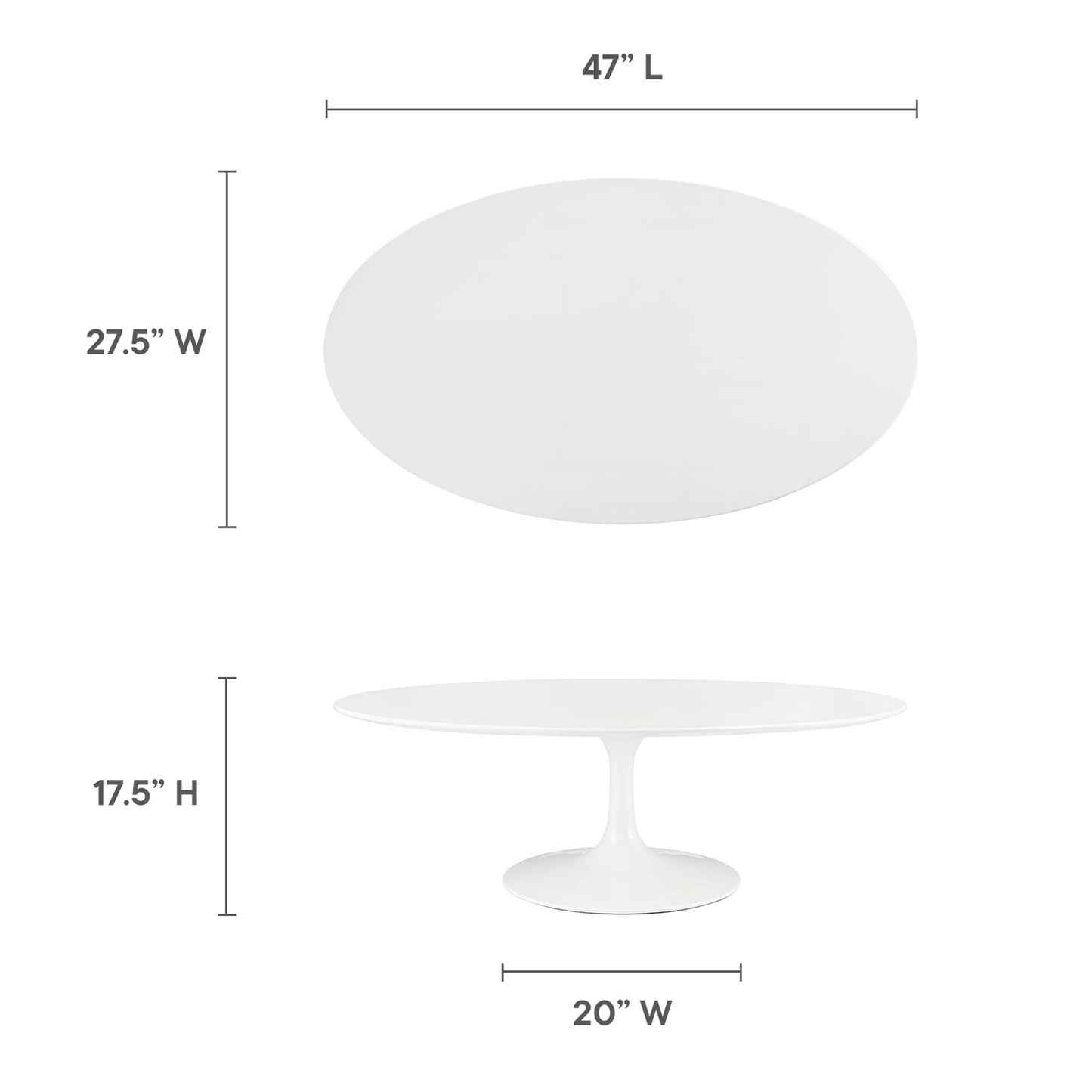 Lippa 48" Oval-Shaped Wood Coffee Table by Furniture For America