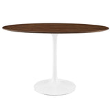 Lumen 48" Oval Wood Dining Table in Walnut