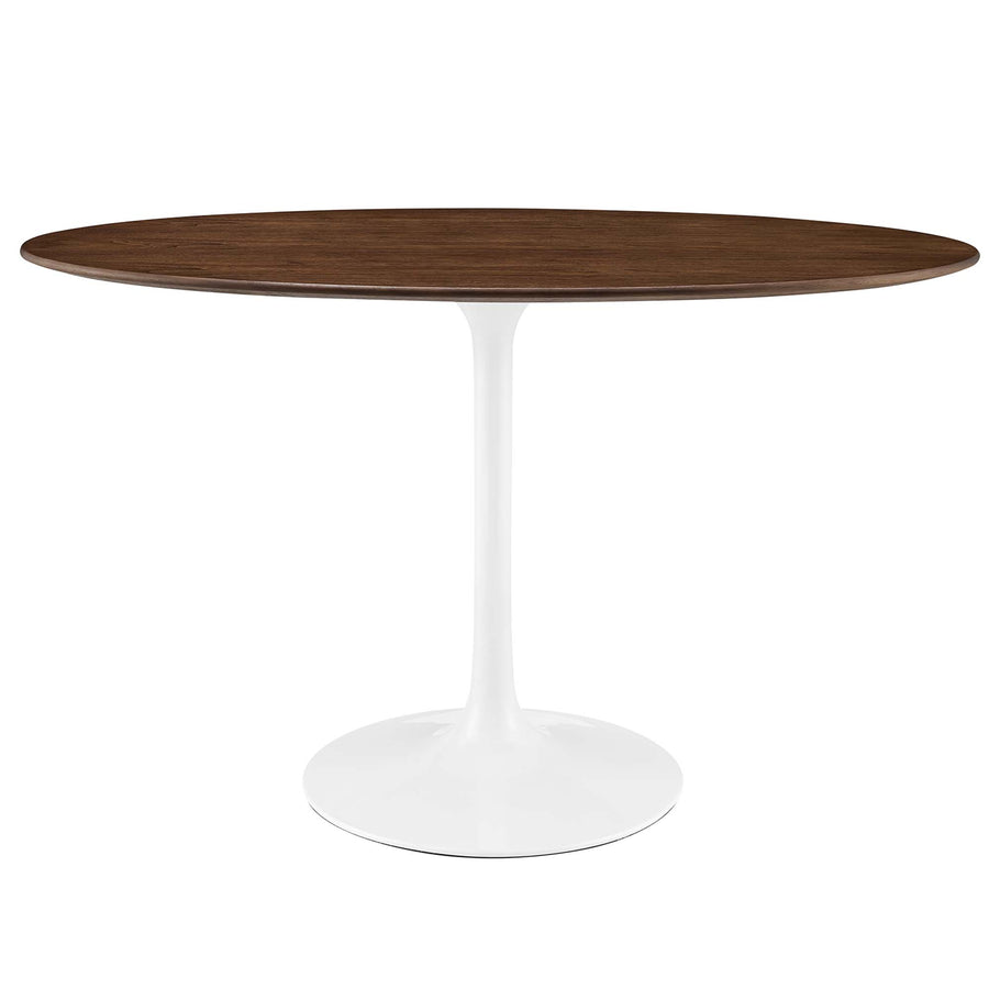 Lumen 48" Oval Wood Dining Table in Walnut
