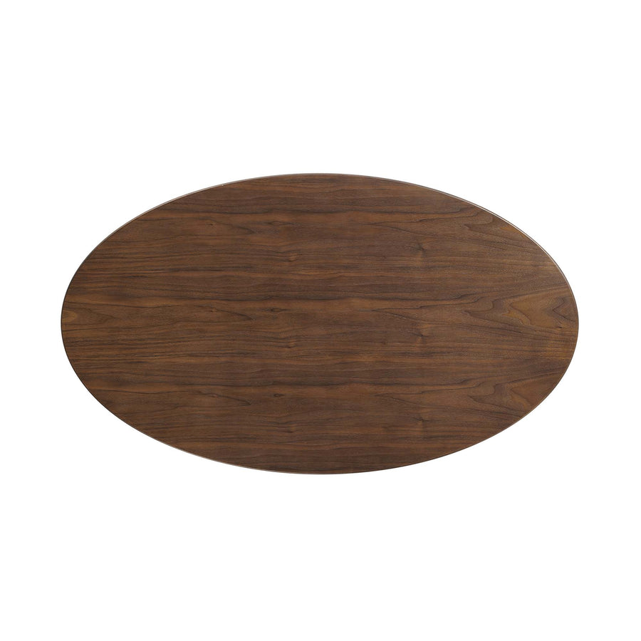 Lumen 48" Oval Wood Dining Table in Walnut