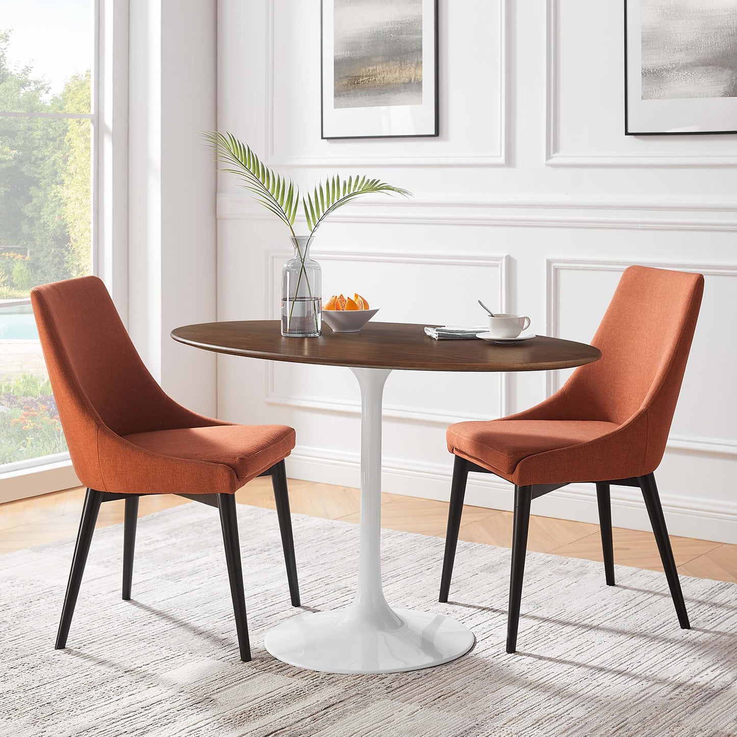 Lippa 48" Oval Wood Dining Table by Furniture For America