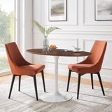 Lumen 48" Oval Wood Dining Table in Walnut