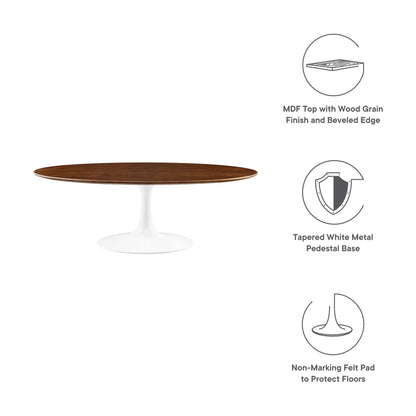 Lippa 48" Oval Wood Coffee Table by Furniture For America