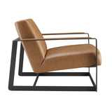 Skibbereen Vegan Leather Accent Chair in Tan
