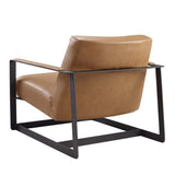 Skibbereen Vegan Leather Accent Chair in Tan