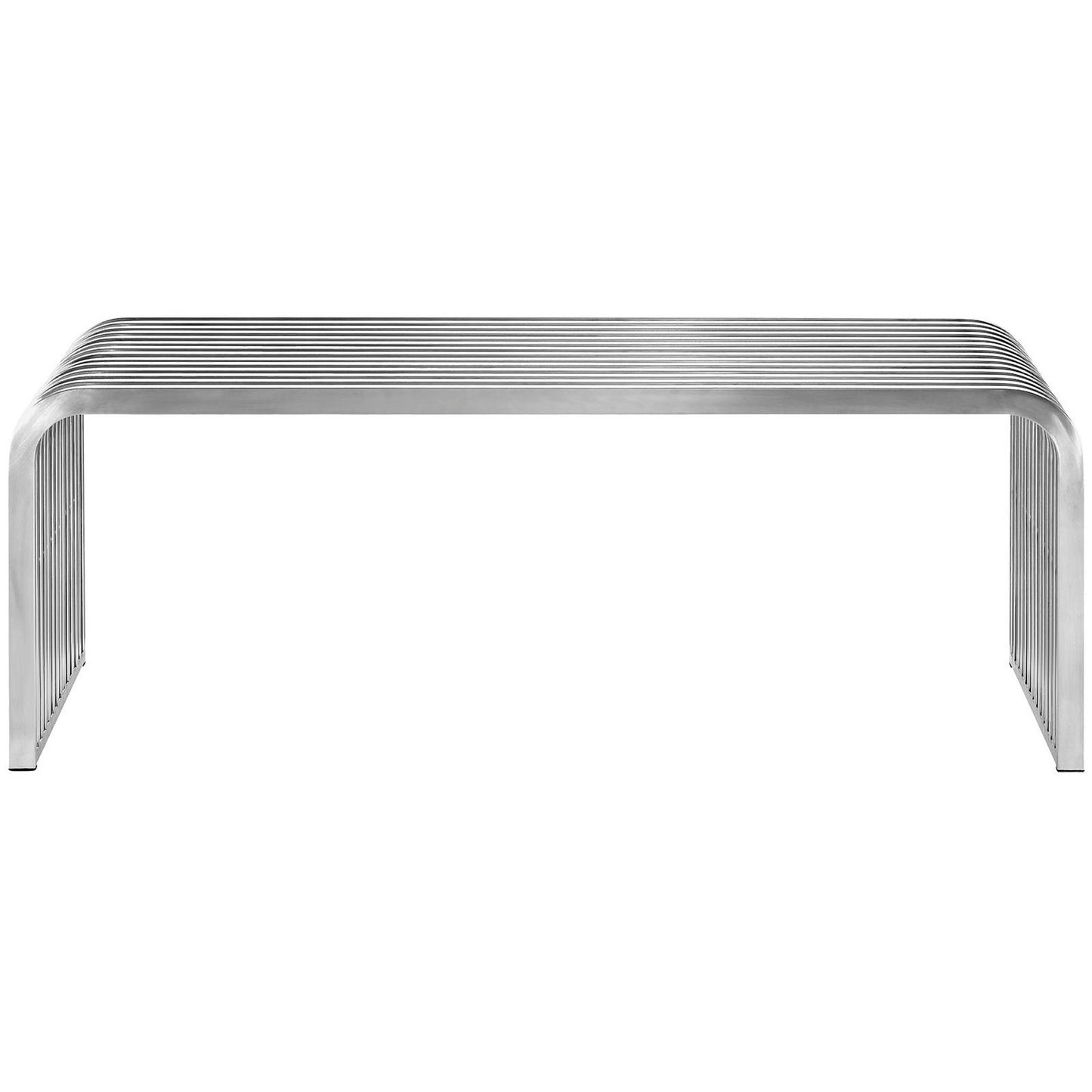 Pipe 47" Stainless Steel Bench by Furniture For America