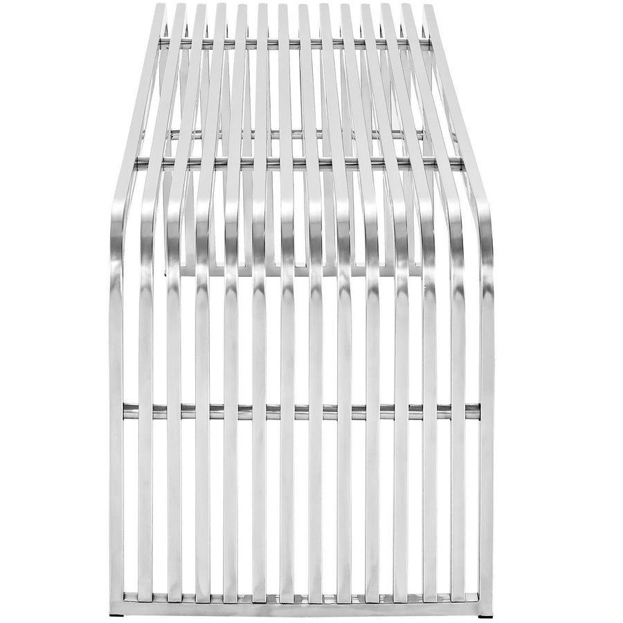 Brisa 60" Stainless Steel Bench in Silver