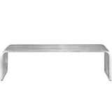 Brisa 60" Stainless Steel Bench in Silver