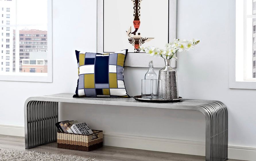 Brisa 60" Stainless Steel Bench in Silver