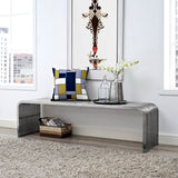 Brisa 60" Stainless Steel Bench in Silver