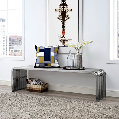 Pipe 60" Stainless Steel Bench by Furniture For America