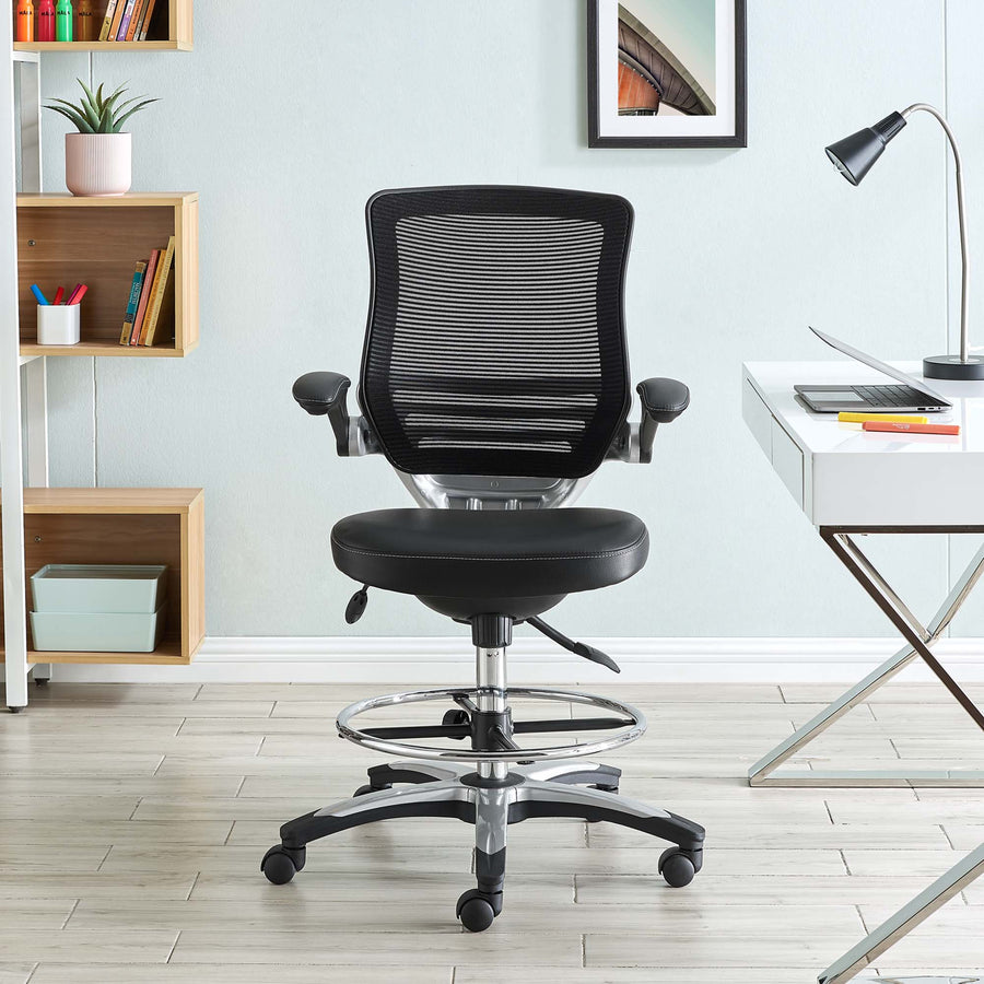 Pillar Drafting Chair in Black