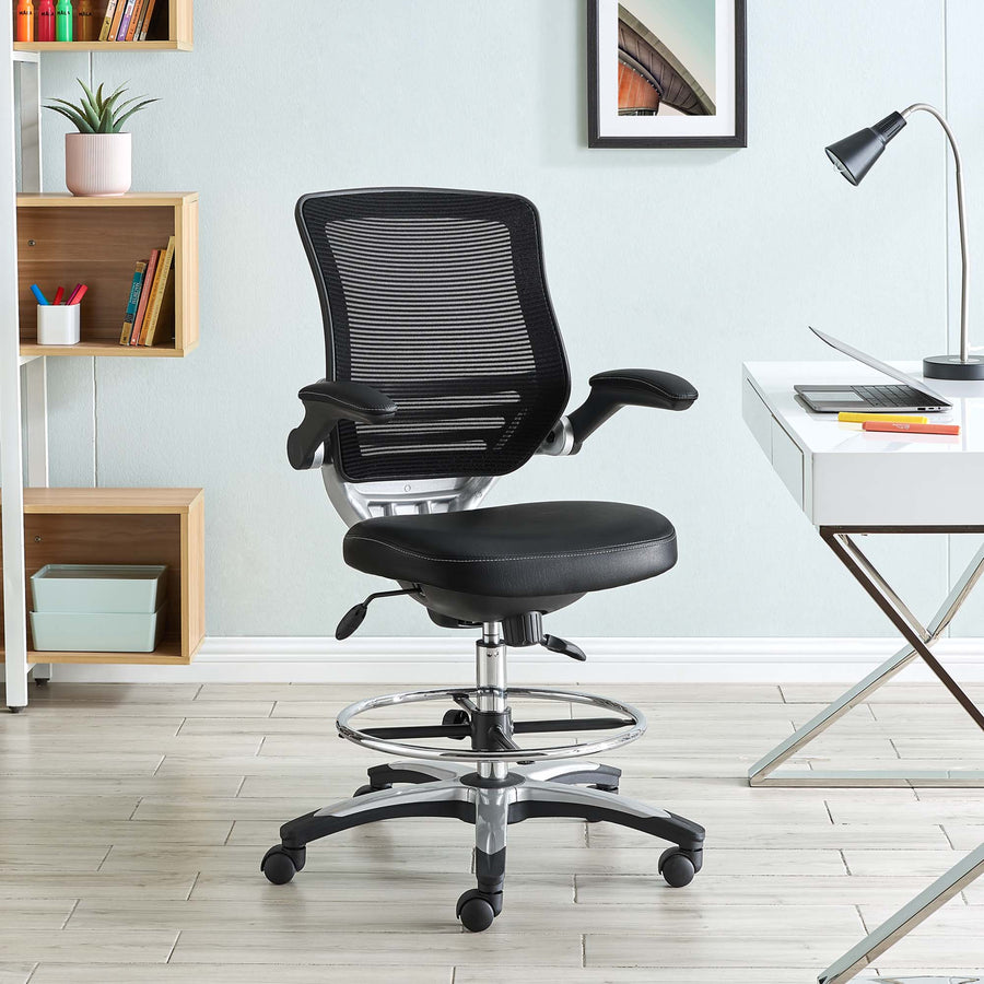 Pillar Drafting Chair in Black