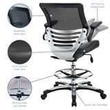 Pillar Drafting Chair in Black