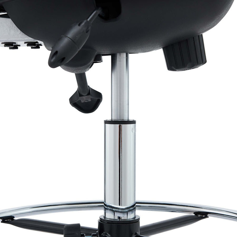 Pillar Drafting Chair in Black