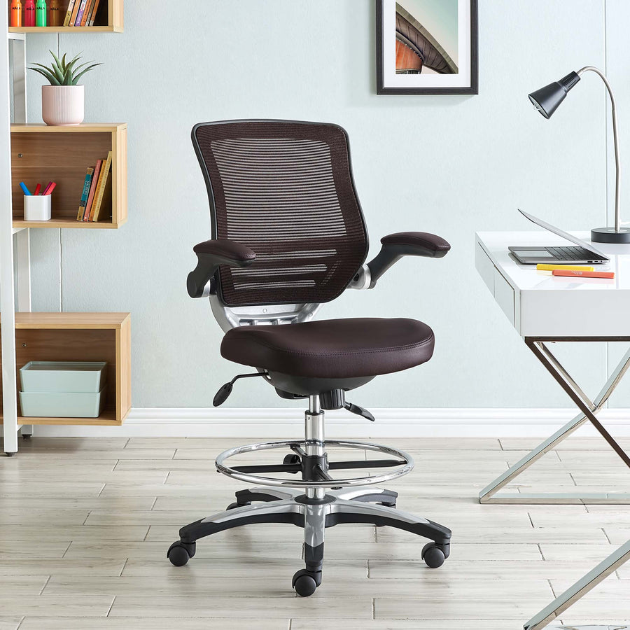 Pillar Drafting Chair in Brown