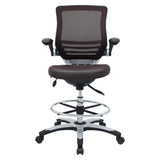 Pillar Drafting Chair in Brown