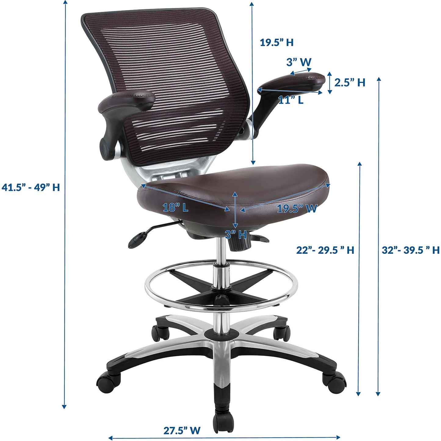 Edge Drafting Chair by Furniture for America