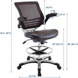 Pillar Drafting Chair in Brown